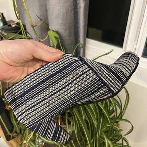 United nude striped folded ankle booties